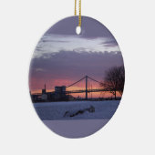 ウィンターサンセットウィズブリッジオーナメント セラミックオーナメント (右)