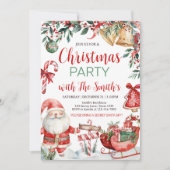 ウィンターサンタクリスマスパーティの招待状 招待状 (正面)