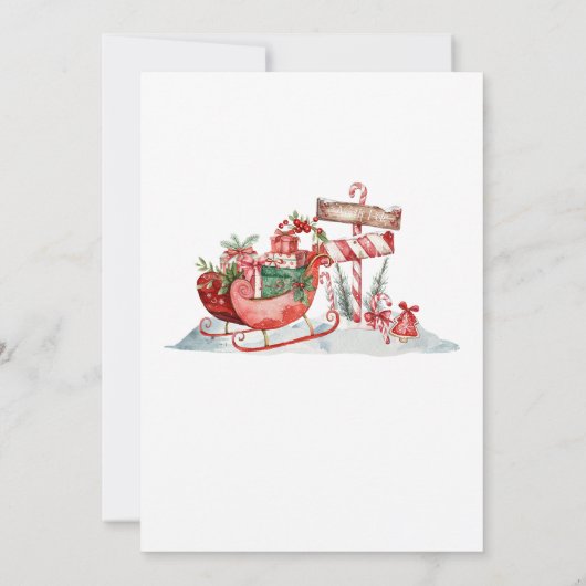 ウィンターサンタクリスマスパーティの招待状 招待状 (裏面)