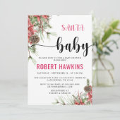 ウィンターサンタベビーベビーシャワー招待状 招待状 (スタンド正面)