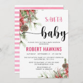 ウィンターサンタベビーベビーシャワー招待状 招待状 (正面/裏面)
