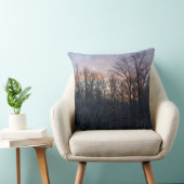 ウィンターサンライズIパステル自然景観 クッション (椅子)