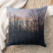 ウィンターサンライズIパステル自然景観 クッション (ブランケット)