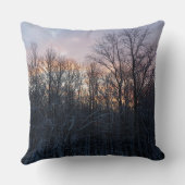 ウィンターサンライズIパステル自然景観 クッション (裏面)