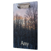 ウィンターサンライズIパステル自然景観 クリップボード (左)