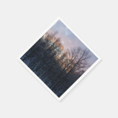 ウィンターサンライズIパステル自然景観 スタンダードカクテルナプキン (角)