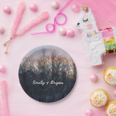 ウィンターサンライズIパステル自然景観 ペーパープレート (パーティー)