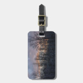 ウィンターサンライズIパステル自然景観 ラゲッジタグ (正面縦)