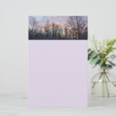 ウィンターサンライズIパステル自然景観 便箋 (スタンド正面)