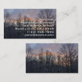 ウィンターサンライズIパステル自然景観 名刺 (正面/裏面)