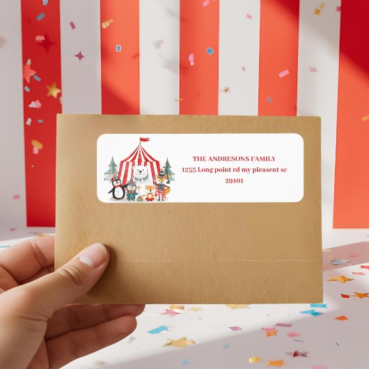 ウィンターサーカス　ウッドランドアニマル ラベル