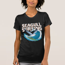 ウィンターサーファーカモメ、カモメのサーフィン Tシャツ
