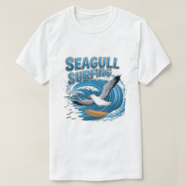ウィンターサーファーカモメ、シーガルサーフィン、カモメT Tシャツ
