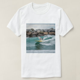 ウィンターサーファーカモメ、シーガルサーフィン、カモメT Tシャツ