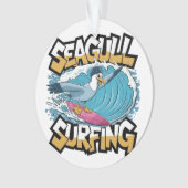 ウィンターサーファーシーガル、シーガルサーフィン、シーガル オーナメント (正面)