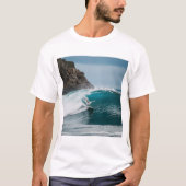 ウィンターサーファーシーガル、シーガルサーフィン、シーガルT Tシャツ (正面)