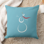 ウィンターシアンキュート雪だるま クッション (ブランケット)