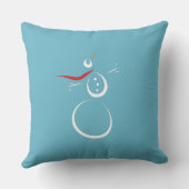 ウィンターシアンキュート雪だるま クッション (裏面)