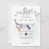 ウィンターシスルプリントまたはデジタル結婚式招待状 招待状 (正面)