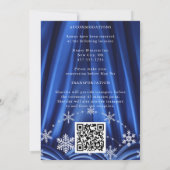 ウィンターシルクスノーフレークパール結婚フローラ 招待状 (裏面)