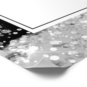 ウィンターシルバーとブラックグリッター結婚の歓迎 ポスター (角)