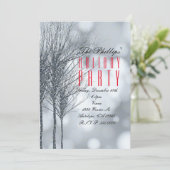 ウィンターシルバーグリッターツリーズパーティの招待状 招待状 (スタンド正面)