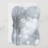 ウィンターシルバーグリッターツリーズパーティの招待状 招待状 (裏面)