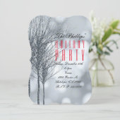 ウィンターシルバーグリッターツリーズパーティの招待状 招待状 (スタンド正面)