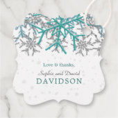 ウィンターシルバーターコイズ雪結婚片 フェイバータグ (裏面)