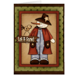 ウィンターシーズンスノーフォーク雪だるまグリーティングカード5