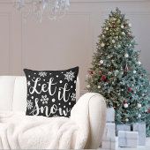 ウィンターシーズンレットスノウスクエア装飾用クッション クッション