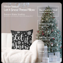 ウィンターシーズン Let it Snow スクエアスローピロー