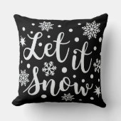 ウィンターシーズン Let it Snow スクエアスローピロー クッション (正面)