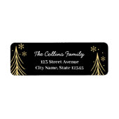 ウィンターシーンクリスマスホリデー住所 シール (正面)