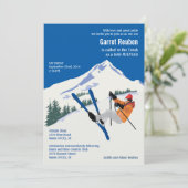 ウィンターシーンスキーリゾートバー(ユダヤ教の)バル・ミツバー招待状 招待状 (スタンド正面)