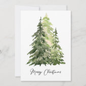 ウィンターシーンビジネスクリスマスツリーホリデーカード (正面)