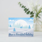 ウィンターシーンビューティフルホリデーポストカード ポストカード (スタンド正面)