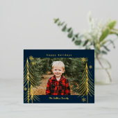 ウィンターシーンフォイルホリデーポストカードファミリー懇親会 箔シーズンポストカード (立ち正面)