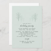 ウィンターシーン – モダンホリデーパーティー招待状 招待状 (正面/裏面)