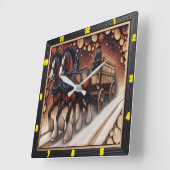 ウィンタージャーニーチャーレッドウッドクリデール最高傑作 スクエア壁時計 (傾斜)