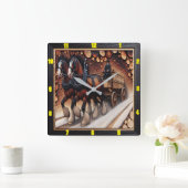 ウィンタージャーニーチャーレッドウッドクリデール最高傑作 スクエア壁時計 (ホーム)