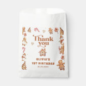 ウィンタージンジャーブレッドクリスマスクッキー誕生日 フェイバーバッグ (正面)