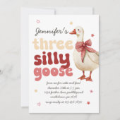 ウィンタースィリーズ・ゴース・クリスマス・ボウ 3歳の誕生日 招待状 (正面)