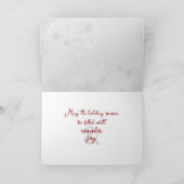 ウィンタースイングの木の上のクリスマスラビット カード (内部)