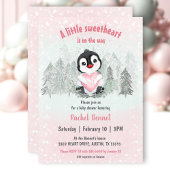 ウィンタースウィートバレンティーンズガールベビーシャワー 招待状