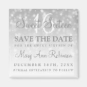 ウィンタースウィート16バースデーパーティーシルバー《写真》ぼけ味ライト マグネット (正面)