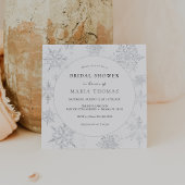 ウィンタースエレガントノーフレークブライダルシャワー 招待状