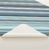 ウィンタースカイアクアブルーストライプ シェルパブランケット (3/4)