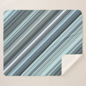 ウィンタースカイアクアブルーストライプ シェルパブランケット (正面(横))