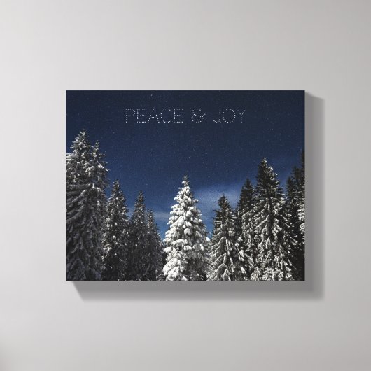 ウィンタースカイカスタム文字キャンバス印刷 キャンバスプリント (正面)